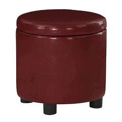 Designs 4 Comfort Round Accent Storage Ottoman with Reversible Tray Lid