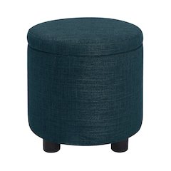Designs 4 Comfort Round Accent Storage Ottoman with Reversible Tray Lid