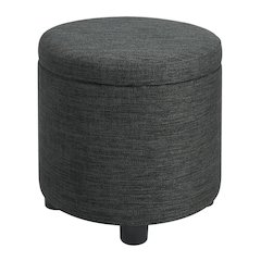 Designs 4 Comfort Round Accent Storage Ottoman with Reversible Tray Lid