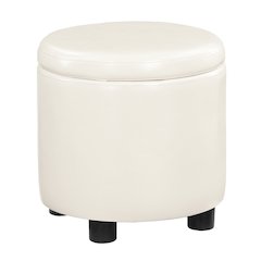 Designs 4 Comfort Round Accent Storage Ottoman with Reversible Tray Lid