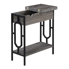 Omega Flip Top End Table with Charging Station