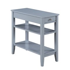 Transitional 1 Drawer End Table with Shelves for Living Room and Bedroom