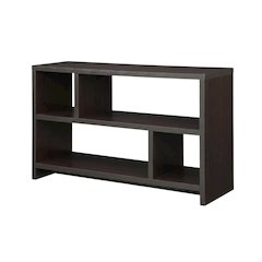 Espresso TV Stand Console with MDF and Melamine Veneer Finish for 50-Inch TVs