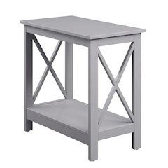 Wooden end table with shelf for living room or bedroom use