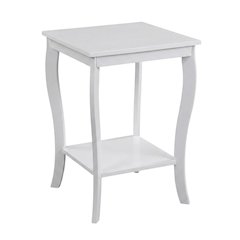White square end table with modern design and sturdy construction
