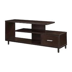 Contemporary Brown TV Stand with 1 Drawer and Shelves for Up to 65-Inch TVs
