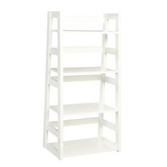 Wooden Trestle Bookcase with Melamine Veneer and MDF Finish for Home Storage