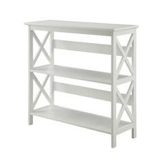 Wooden 3-Tier Bookcase with Non-Lead Base Paint for Home Storage