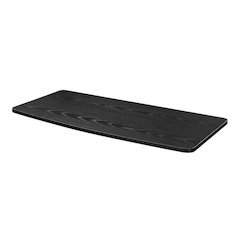 Black TV Stand, Swivel Riser, 37-Inch Screens, Particle Board Construction