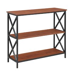 Powder Coated Metal 3-Tier Bookcase with Non-Lead Paint Finish