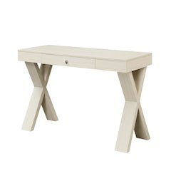 Ivory 1 Drawer Desk With White Finish And Mdf Construction For Office Workspace