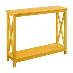 Contemporary Console Table with Open Shelf for Entryway or Living Room