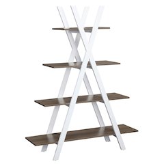 Oxford A Frame Bookshelf, Driftwood/White