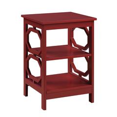 Omega End Table, Cranberry Red