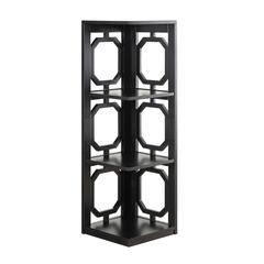 Omega 3 Tier Corner Bookcase, Black