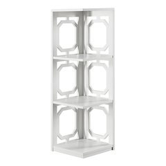 Omega 3 Tier Corner Bookcase, White