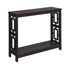Town Square Console Table with Shelf, Espresso