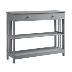 Mission 1 Drawer Console Table with Shelves