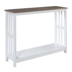 Mission Console Table, Driftwood/White