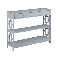 Town Square 1 Drawer Console Table, Gray