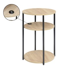 Designs2Go Simon 3 Tier End Table with USB Ports