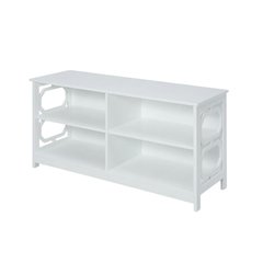 White MDF TV Stand with Non-Lead Base Paint for TVs up to 50 inches