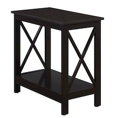 Wooden End Table with Shelf, Modern Surface, Durable Construction