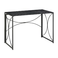 Black Folding Desk With Compact, Space-Saving Design And Sturdy Construction