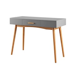 Modern Rubberwood Office Desk With Bamboo Handle And Non-Lead Paint Finish