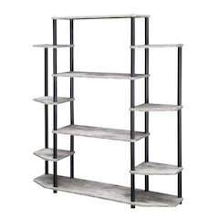 Wall Unit Bookshelf with 10 Tiers, Multi-Color, No Tools Required