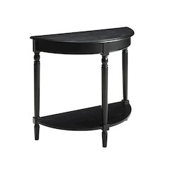 Entryway Console Table with Bottom Shelf in Black Color, 30-inch Tall Furniture