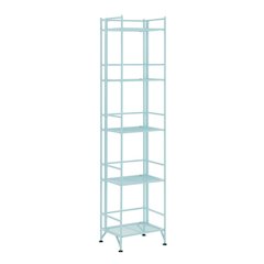 Folding Metal Shelf, Sea Foam, 5 Tier, Storage, Easy Assembly