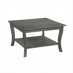 Wirebrush Dark Gray Coffee Table with MDF Top and Sturdy Construction