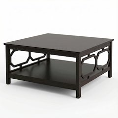 Espresso Coffee Table with MDF Construction and Square Top Surface