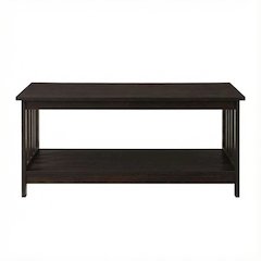 Espresso Coffee Table with MDF Top and Sturdy Frame for Living Room Use