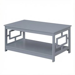 Gray Coffee Table with MDF Shelf and Storage Space in Multiple Finishes