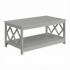 Gray Particle Board Coffee Table with Contemporary Design and Durable Finish