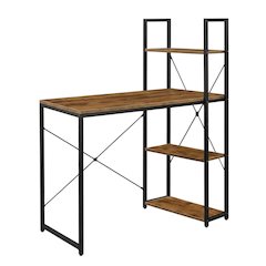 Multi-Color Office Workstation Desk With Shelves And Ample Workspace