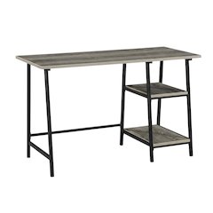 Modern Trestle Desk With Removable Shelves In Metal And Wood