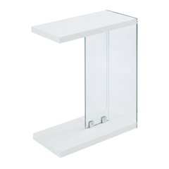 Contemporary White End Table with Sleek Design and Durable Finish