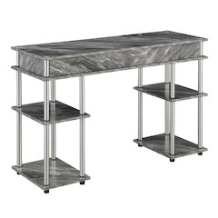 Contemporary Gray Marble Student Desk With Sleek Modern Design