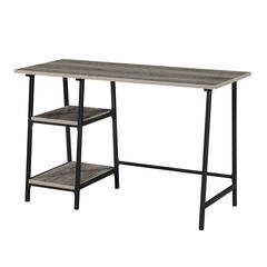 Designs2Go Trestle Wood Metal Desk with Removable Shelves