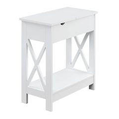 Oxford Flip Top End Table with Charging Station and Shelf