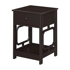 Omega 1 Drawer End Table Espresso