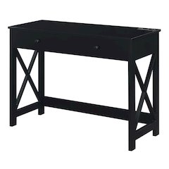 Oxford 42 inch Desk with Charging Station Black