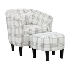 Take a Seat Churchill Accent Chair with Ottoman
