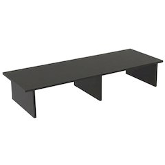 Black TV/Monitor Riser for Screens Up to 43 Inches with Durable Melamine Veneer
