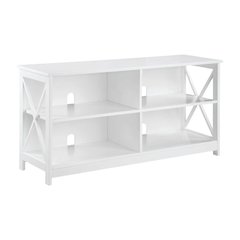 White MDF TV Stand with Clean Design and Ample Storage