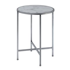 Gold Coast Faux Marble Round End Table