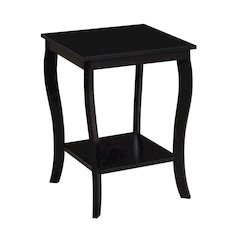 American Heritage Square End Table, Black